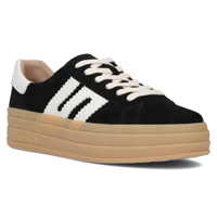 Leather sneakers Filippo DP6744/25 BK black