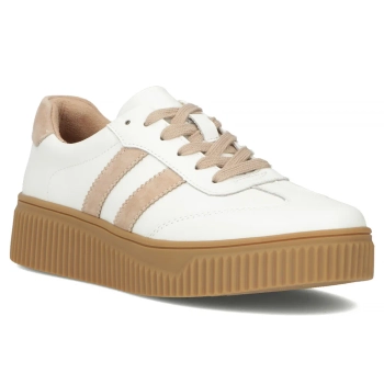 Leather sneakers Filippo DP6776/25 WH BE white