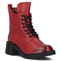 Leather ankle boots Filippo DBT6501/24 RD red
