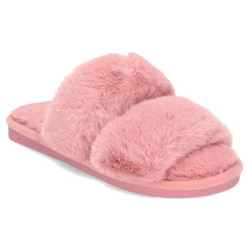 Pink fur slippers YL-60