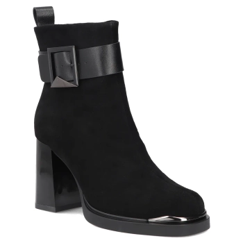 Leather ankle boots Filippo DBT8014/26 BK SU black