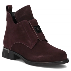 Leather ankle boots DBT7244/25 BG maroon