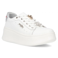 Leather sneakers Filippo DP6790/25 WH white