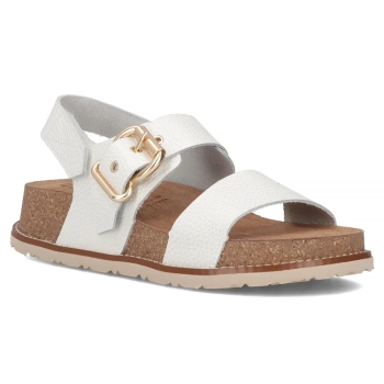 Leather sandals Yokono OCA-254 OPAK HIELO white