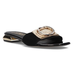 Leather flip-flops Filippo 118 black suede