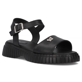 Leather sandals Filippo DS6811/25 BK black