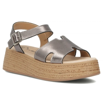 Leather sandals Filippo DS7024/25 GN gun metal