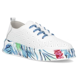 Leather shoes Filippo DP6698/25 WH BL white