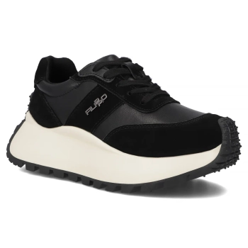 Leather sneakers Filippo DP6785/25 BK black