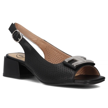 Leather sandals Filippo DS6986/25 BK black