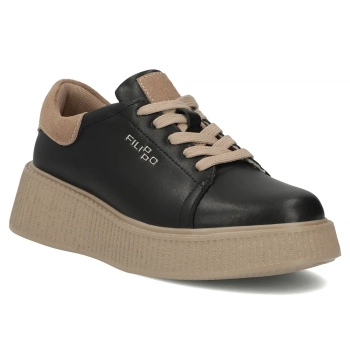 Leather sneakers Filippo DP7982/26 BK Black