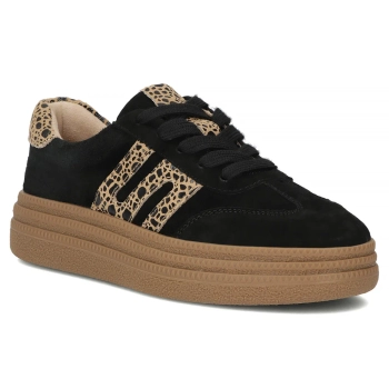 Leather sneakers Filippo DP7114/26 BK LEO black