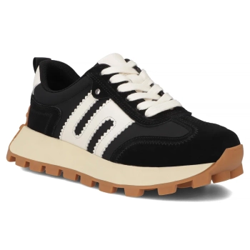 Leather sneakers Filippo DP6743/26 BK black