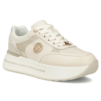 Leather sneakers Filippo DP7773/26 BE beige
