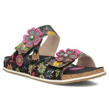 Leather flip-flops Laura Vita brcyano 32 black