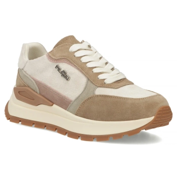 Leather sneakers Filippo DP7877/26 WH BE white-beige