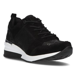 Leather sneakers Filippo DP1505/21 BK black