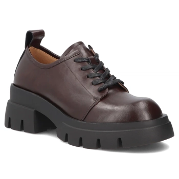 Leather shoes Filippo DP8156/26 D BR dark brown