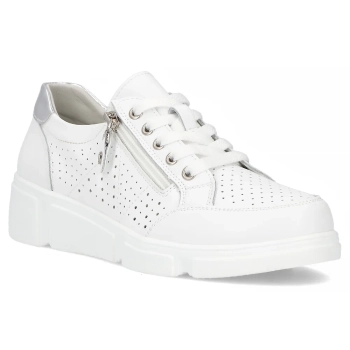 Leather sneakers Filippo DP6702/25 WH white
