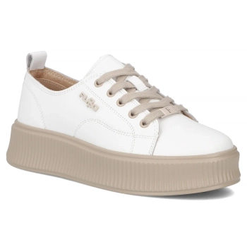 Leather sneakers Filippo DP6122/26 WH BE white