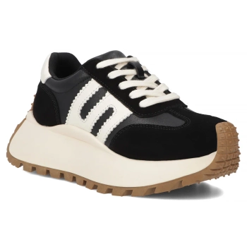 Leather sneakers Filippo DP7511/26 BK BE black