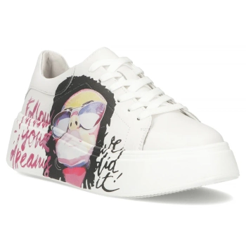 Leather sneakers Filippo DP6835/25 WH white