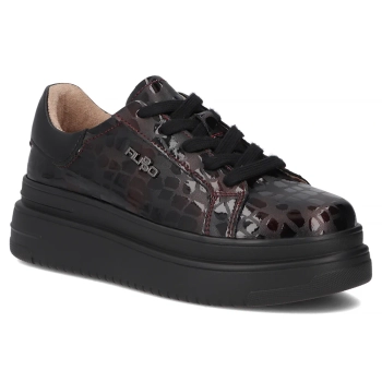 Leather sneakers Filippo DP7118/25 BG burgundy