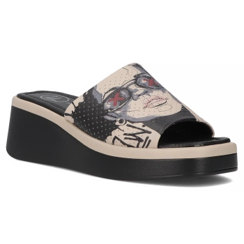 Leather flip-flops Filippo DK6820/25 BE beige