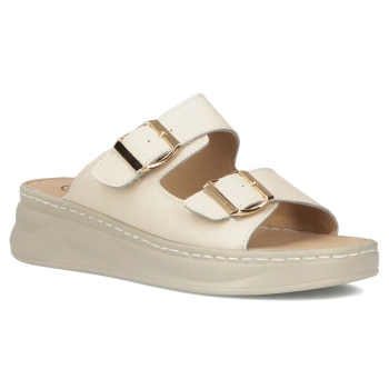 Leather flip-flops Filippo DK7044/25 BE beige