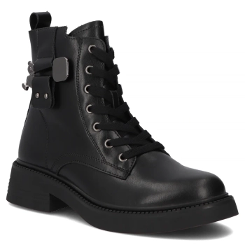 Leather ankle boots Filippo DBT7151/25 BK black
