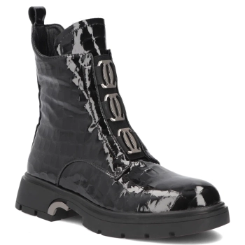 Leather ankle boots Filippo DBT8015/26 BK CR black