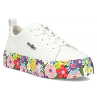 Leather shoes Filippo DP6048/24 WH FL white flowers