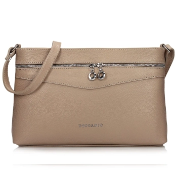 Leather handbag Toscanio G49 beige