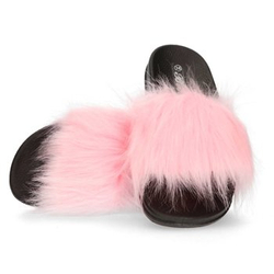 Slippers Filippo Pink Fur Coats
