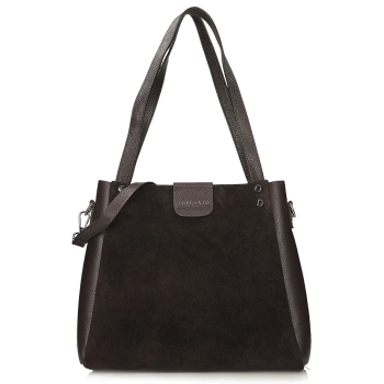 Leather handbag Toscanio G123 brown