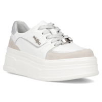 Leather sneakers Filippo DP6805/25 WH white