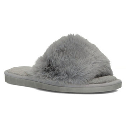 Fur slippers grey CF-89