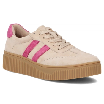 Leather sneakers Filippo DP6776/25 BE FH beige pink