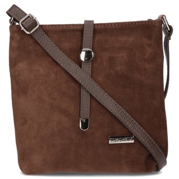 Handbag Toscanio Suede Messenger Bag A88 brown