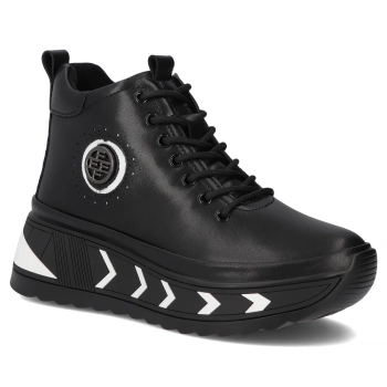 Leather ankle boots Filippo DBT4214/25 BK WH black