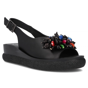Leather sandals Filippo DS6983/25 BK black