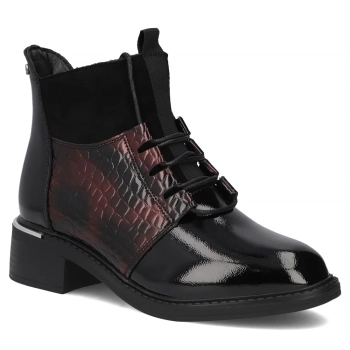 Leather ankle boots Filippo DBT7275/25 BG burgundy