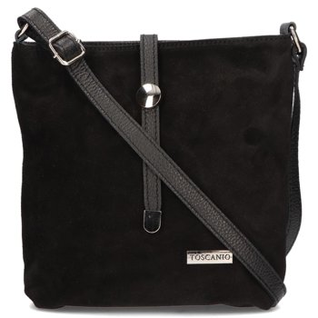 Handbag Toscanio Suede Messenger Bag A88 black