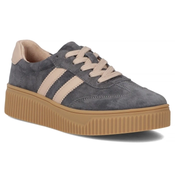 Leather sneakers Filippo DP6776/25 GR BE grey