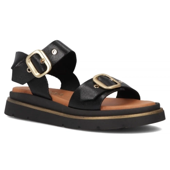 Leather sandals YAMBRE-251 SAMOA NEGRO black