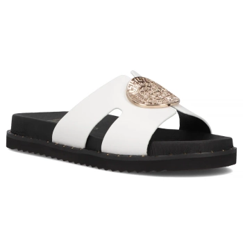 Leather flip-flops Filippo DK7050/25 WH white