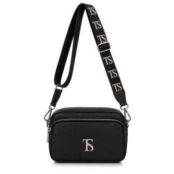 Black leather handbag Toscanio F152 