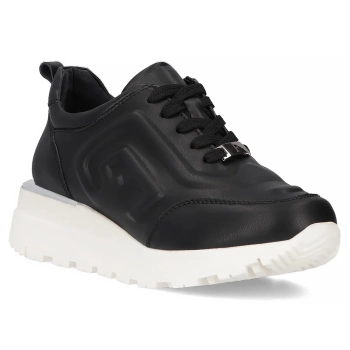 Leather sneakers Filippo DP6849/25 BK black