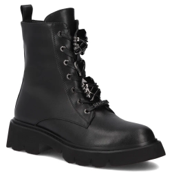 Leather ankle boots Filippo DBT7308/25 BK black