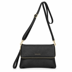 Black leather handbag Toscanio F55